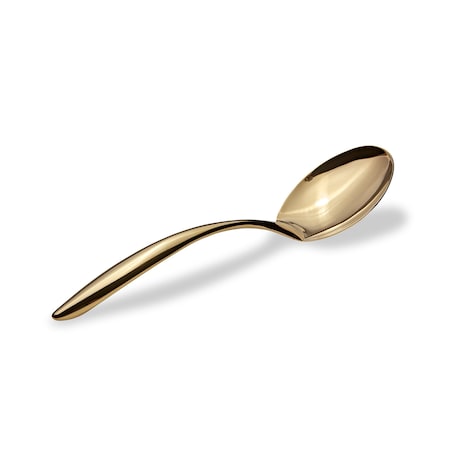Bon Chef Ez Use Banquet Solid Serving Spoon W/Holl Coolhandle 9-3/4" - Gold 9463G